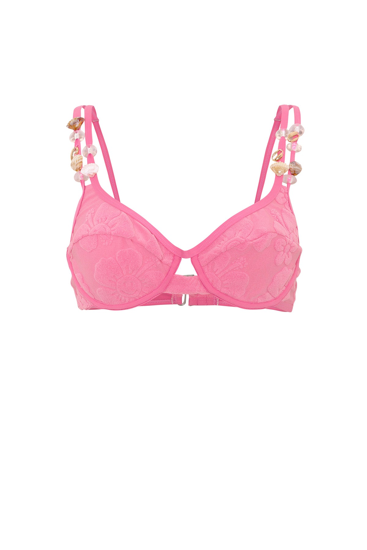 Hibiscus Bikini Top - Pink – Emma Mulholland on Holiday
