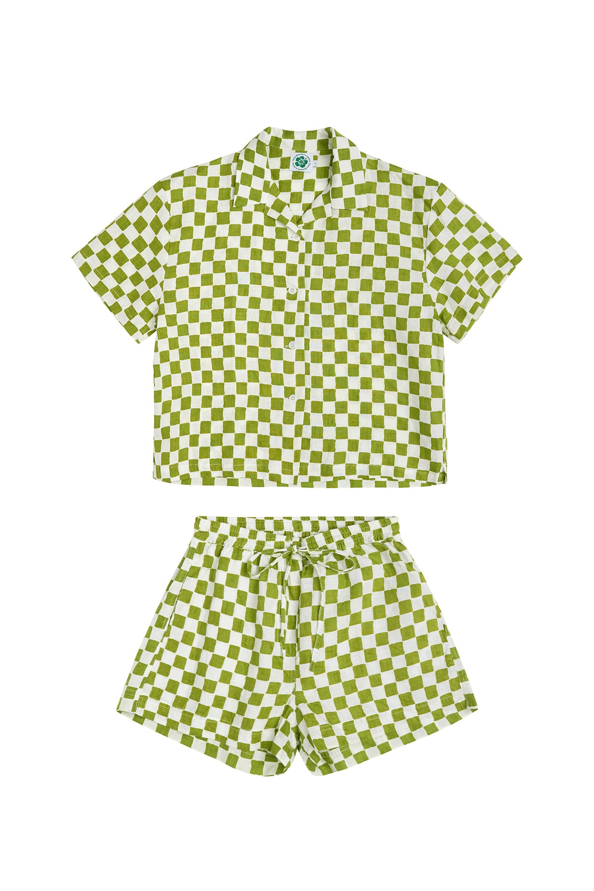 Check Short Set Olive