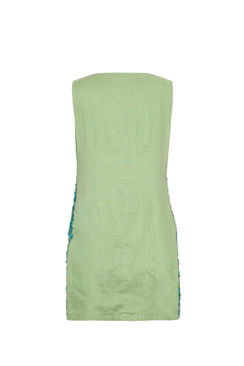 Sequinned Mini Dress - Sea Foam