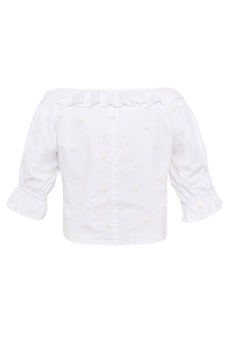 Pearl Blouse - Beaded - White