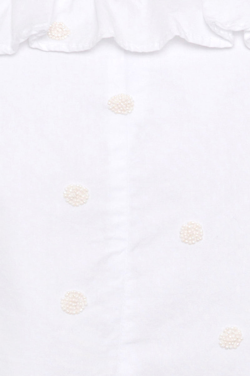 Pearl Blouse - Beaded - White