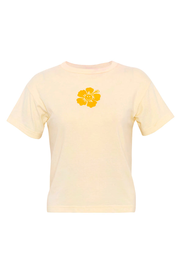 Hibiscus Baby Tee - Butter