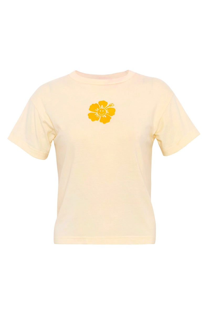 Hibiscus Baby Tee - Butter