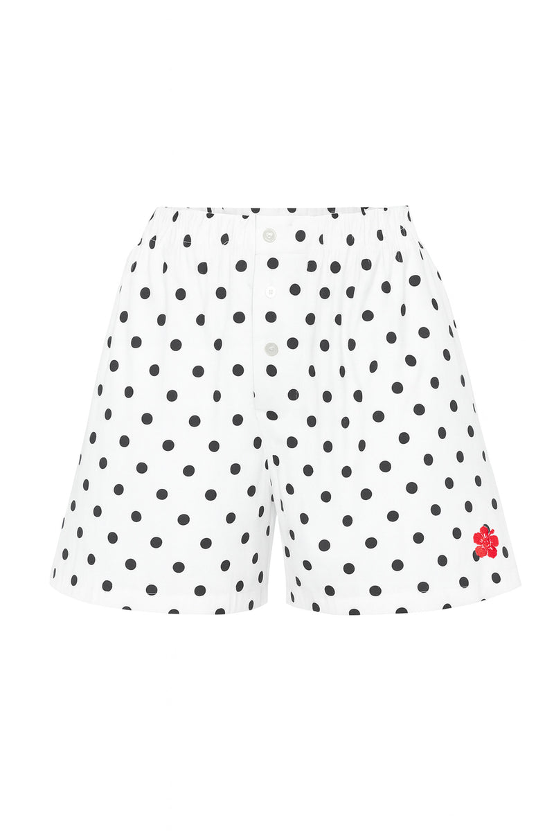 Polka Boxer Short - White
