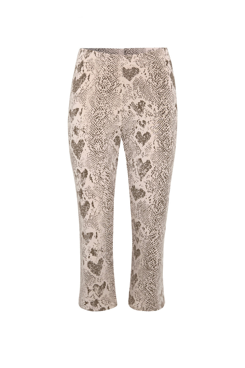 Heart Snake Capri Pant - Natural
