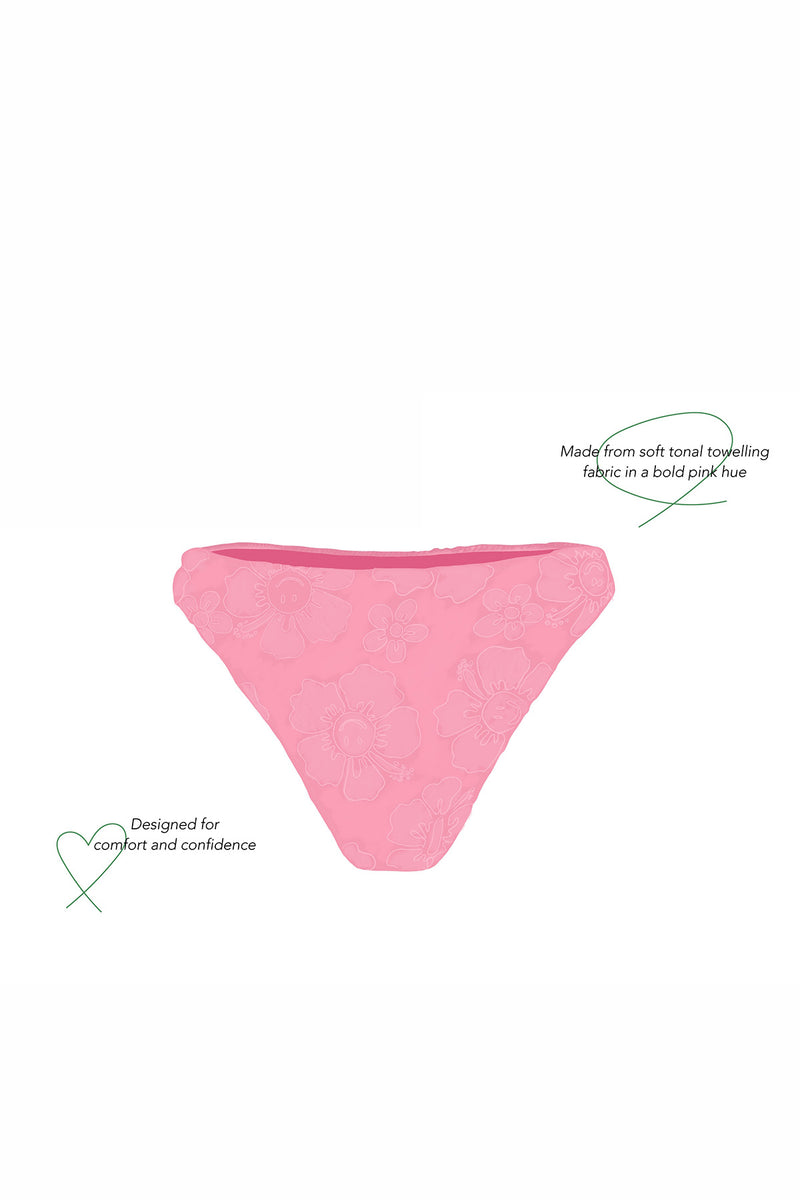 Hibiscus High Rise Brief - Pink