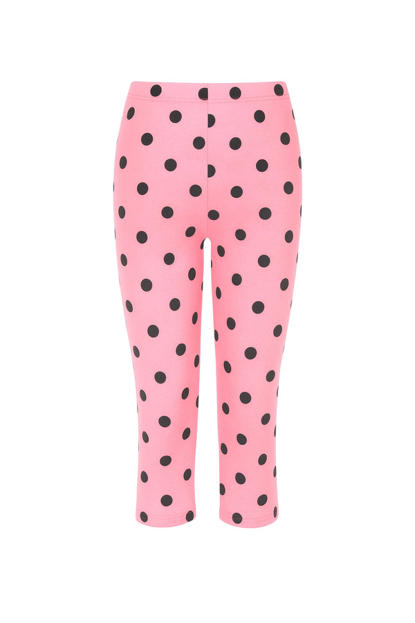 Polka Capri Pant - Pink