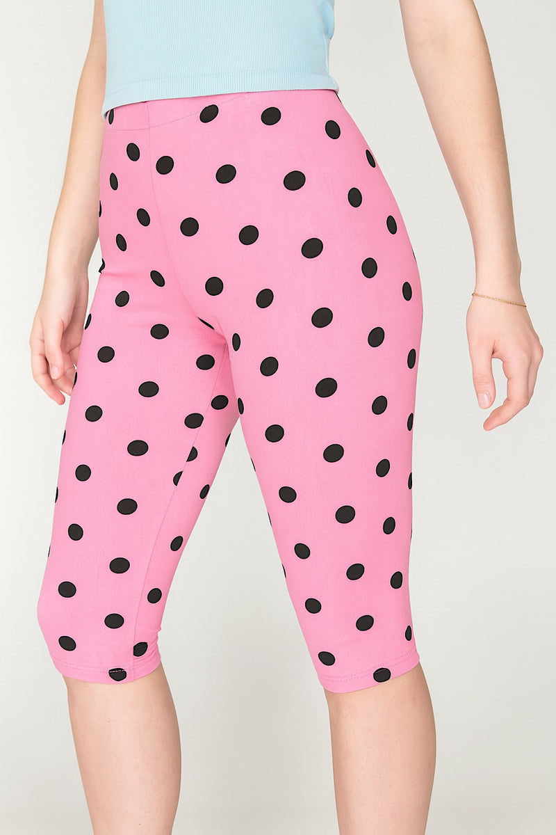 Polka Capri Pant - Pink