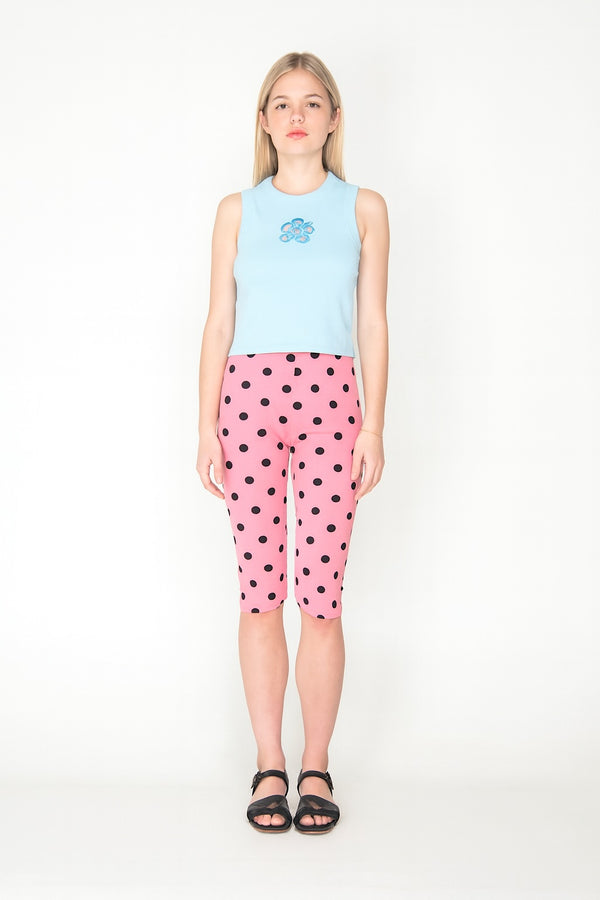 Polka Capri Pant - Pink