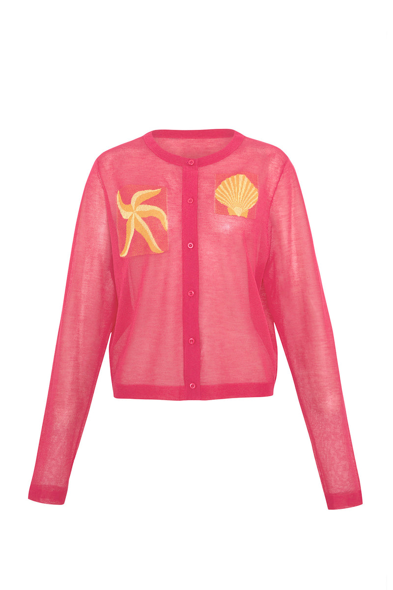 Summer Knit Cardigan - Pink