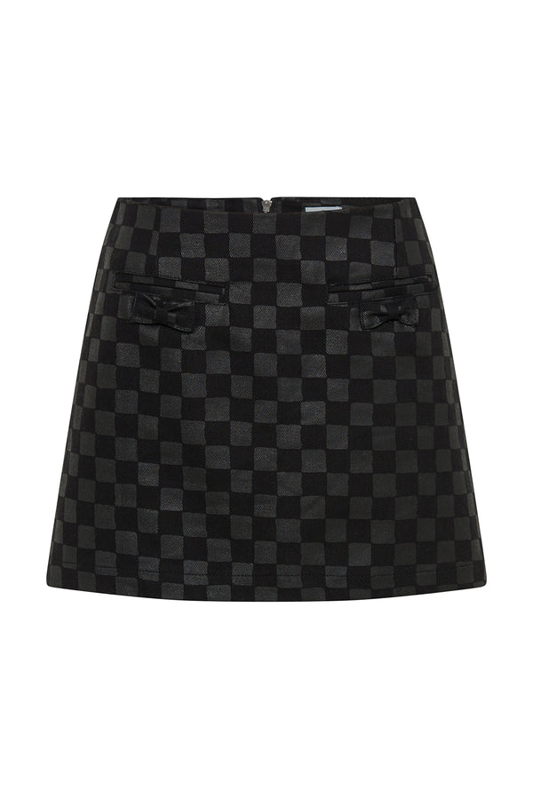 Black Magic Mini Kokomo Skirt - Black/Black