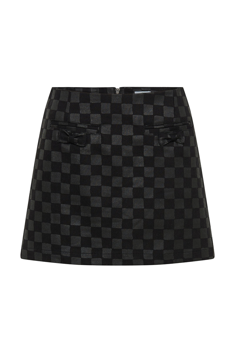 Black Magic Mini Kokomo Skirt - Black/Black
