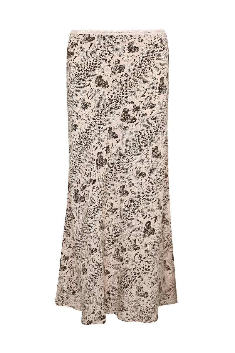 Floral patterned skirt on a white background