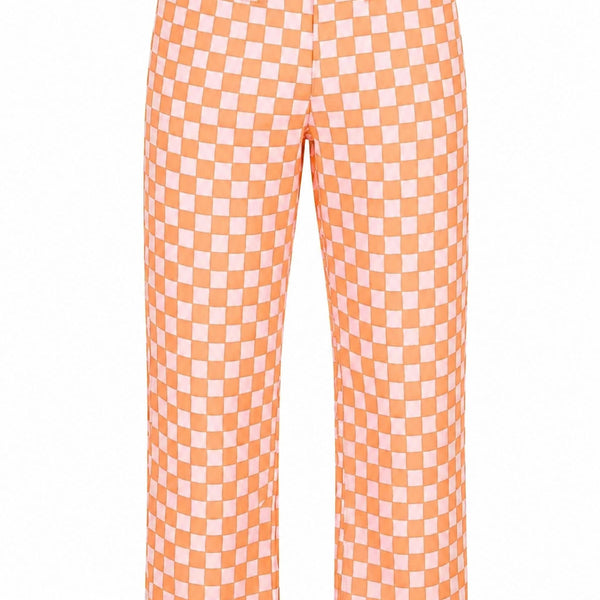 Check Kokomo Pant - Pink/Orange – Emma Mulholland on Holiday