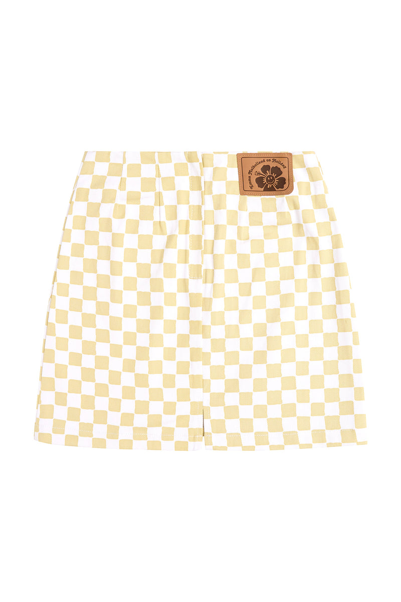 Kokomo Skirt - Check - Cream
