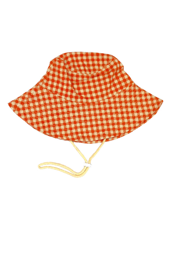 Sun Hat Gingham - Red