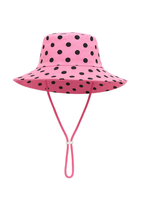 Polka Dot Sun Hat - Pink