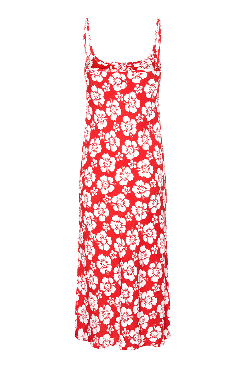 Happy Hibiscus Vacation Slip Dress - Red Emma Mulholland on Holiday Happy Hibiscus Vacation Slip Dress - Red Emma Mulholland on Holiday