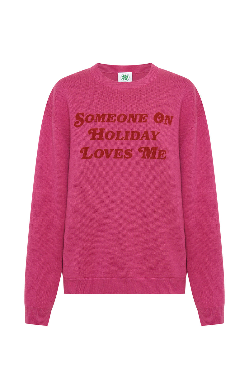 Someone On Holiday Unisex Sweater - Pink