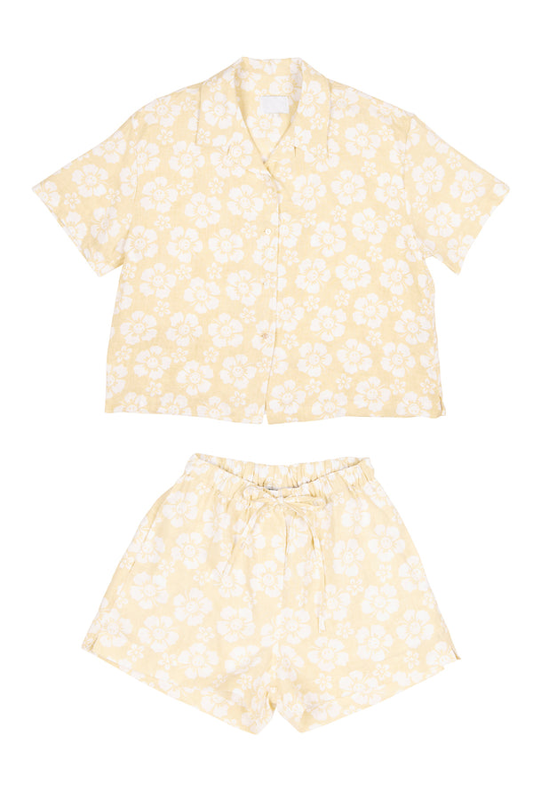 Cream resort set on a white background