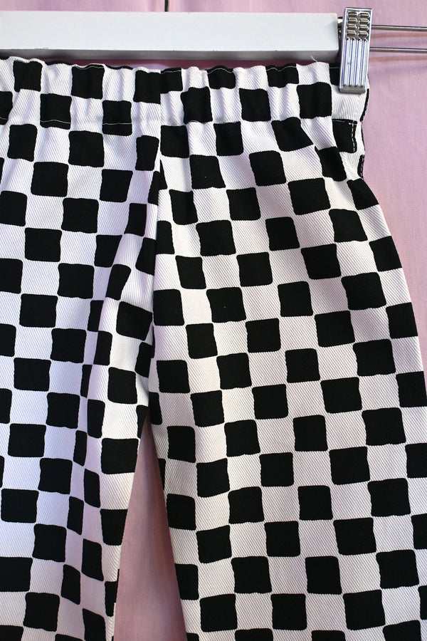 Check Kid Pants - Black/White