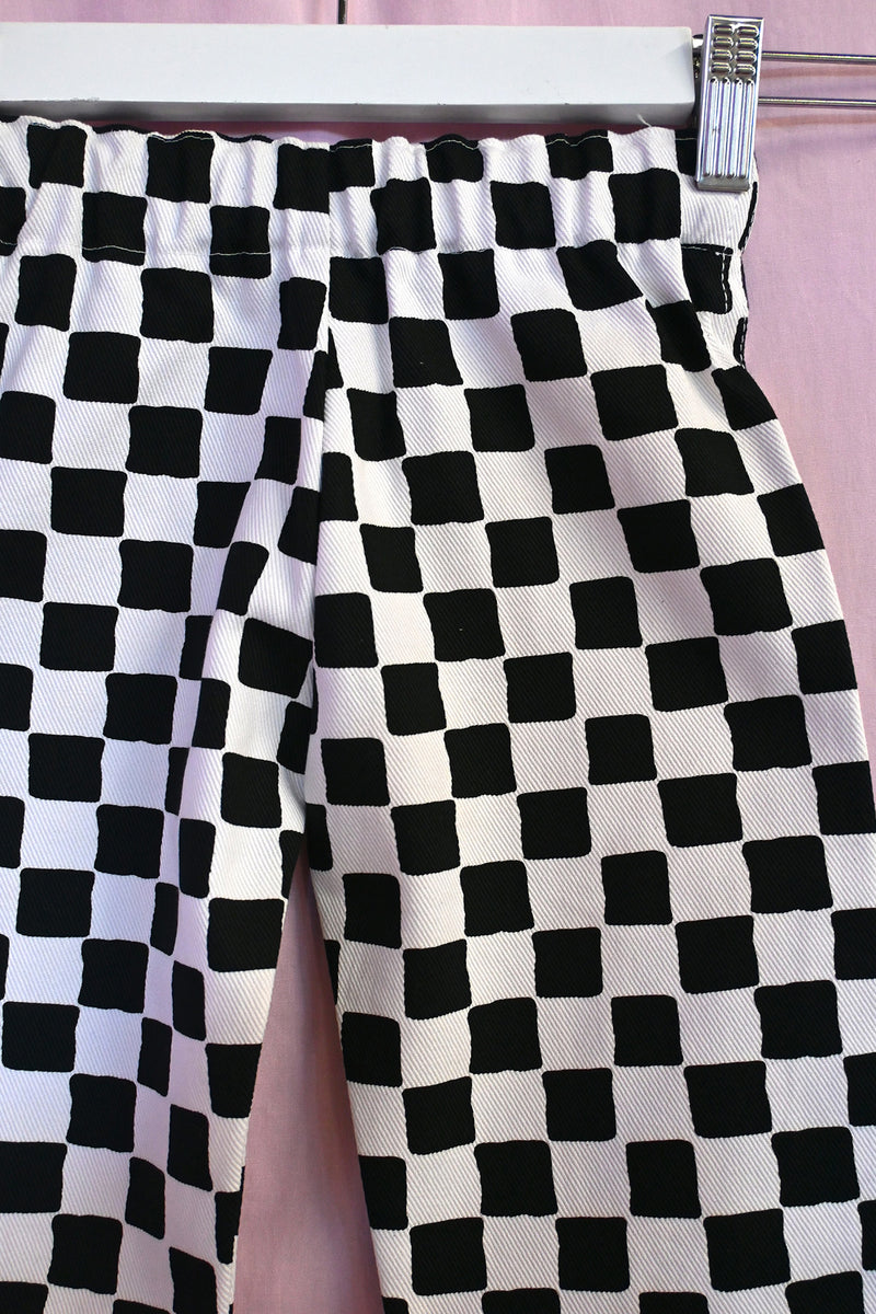 Check Kid Pants - Black/White