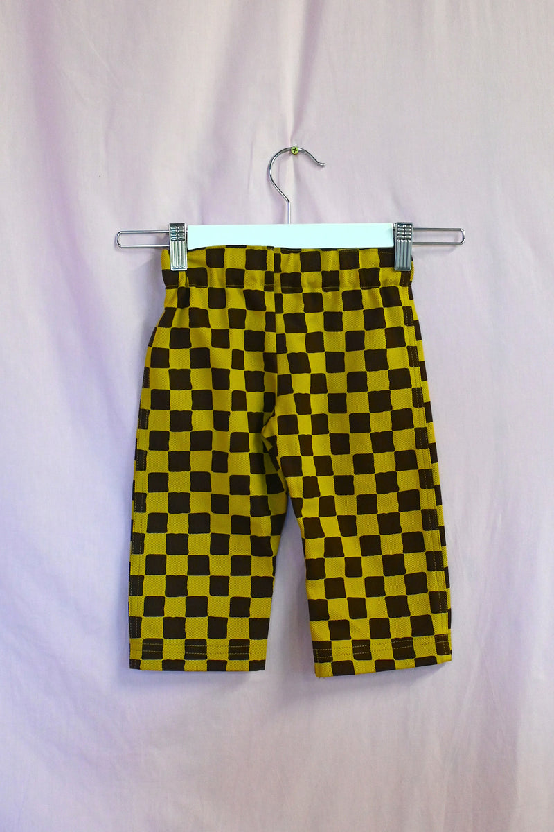 Check Kid Pants - Brown/Gold