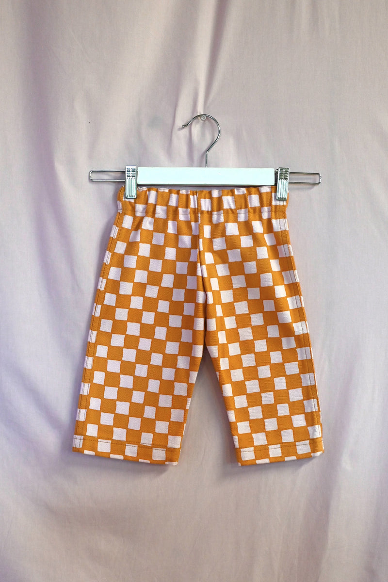 Check Kid Pants - Peach/Pink