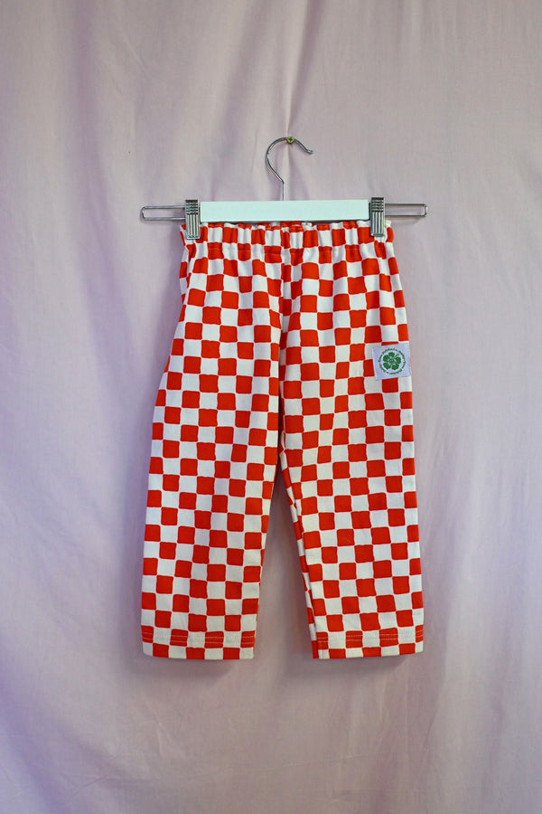 Check Kid Pants - Red/White
