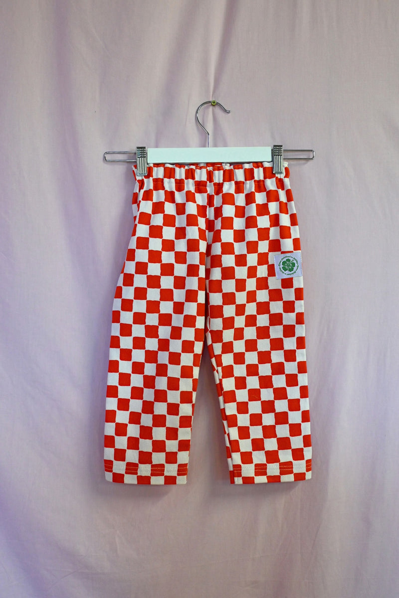 Check Kid Pants - Red/White