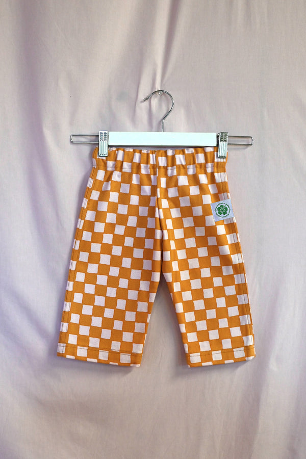 Check Kid Pants - Peach/Pink