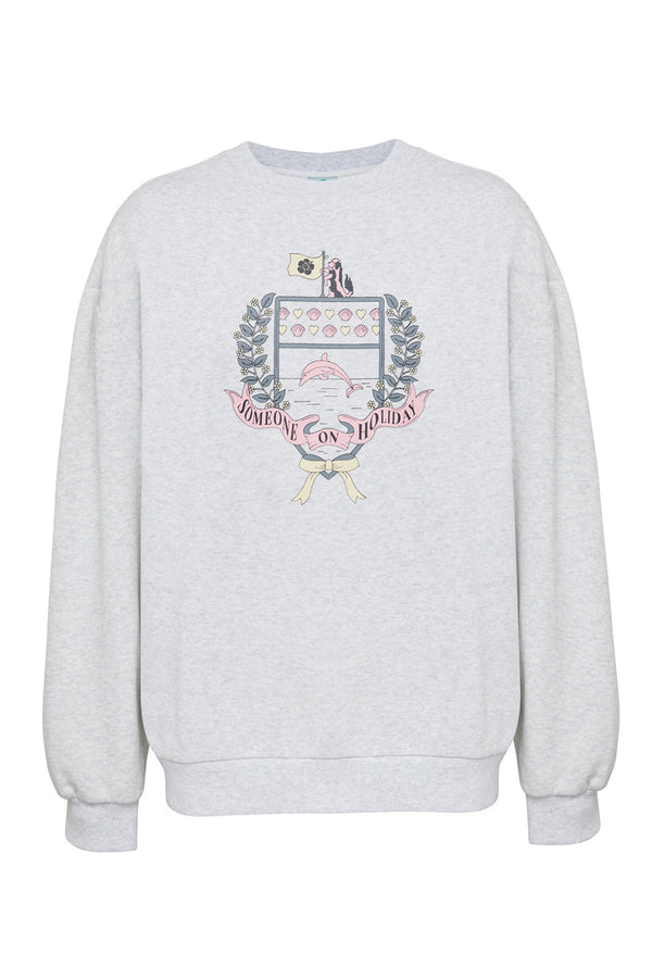 Coat of Arms Crew Neck - Grey Marle