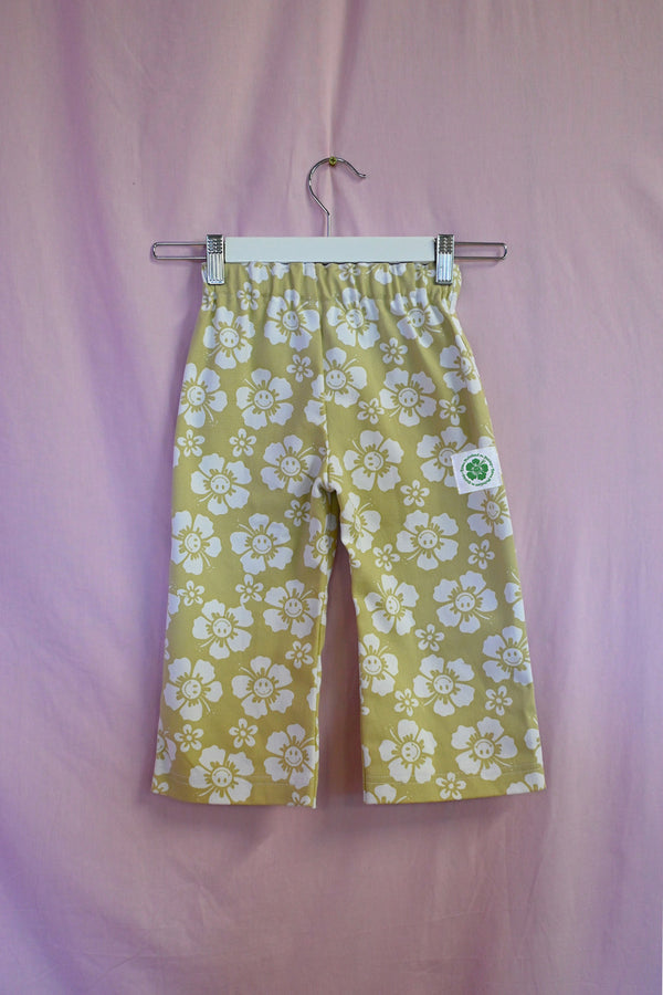 Happy Hibiscus Kid Pants - Sand