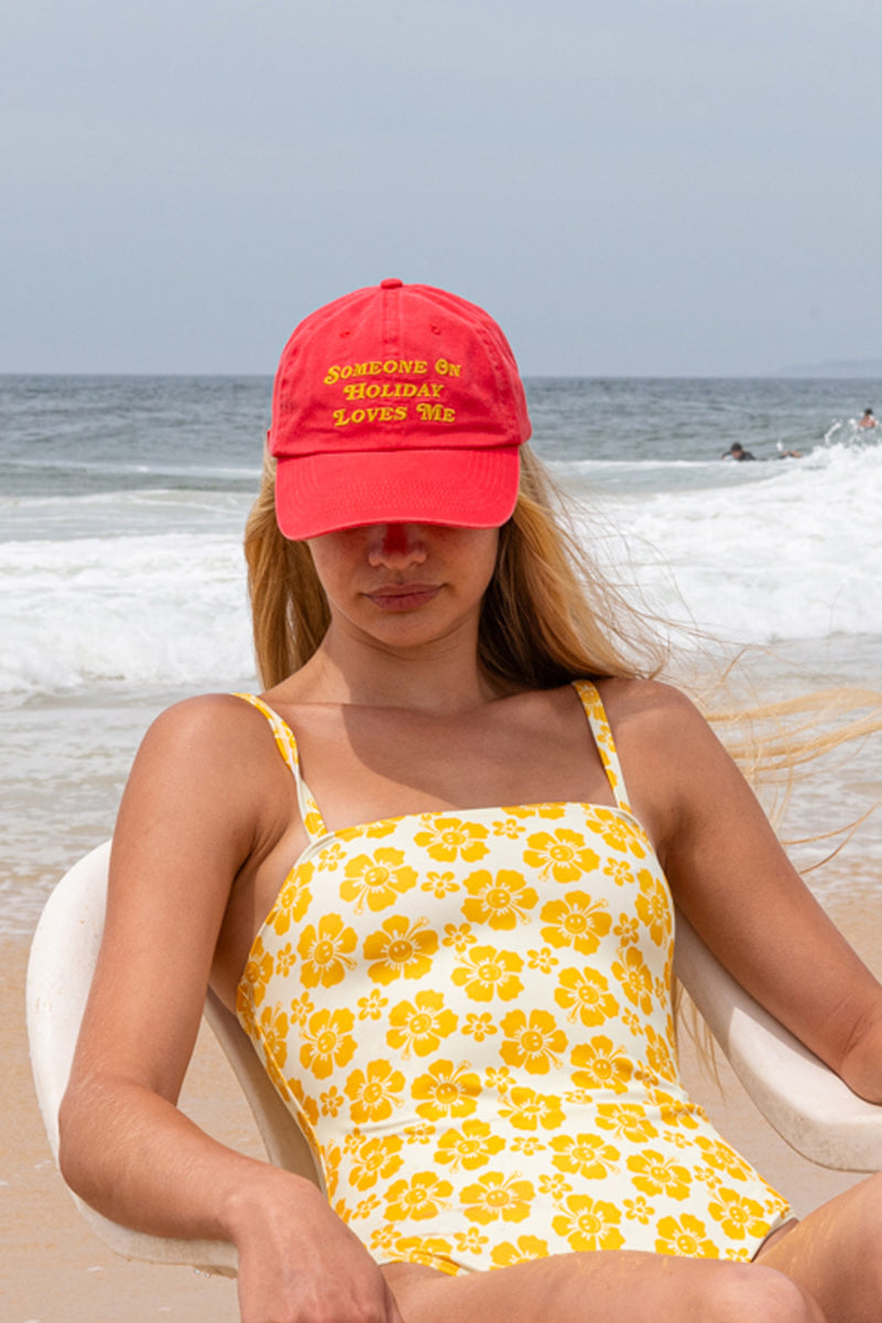 Happy Hibiscus Vacation One Piece - Butter