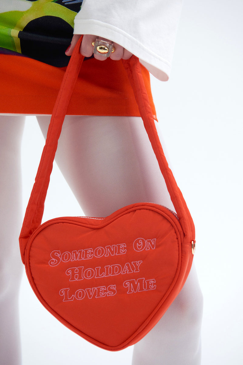 On Holiday Heart Bag - Red/Pink