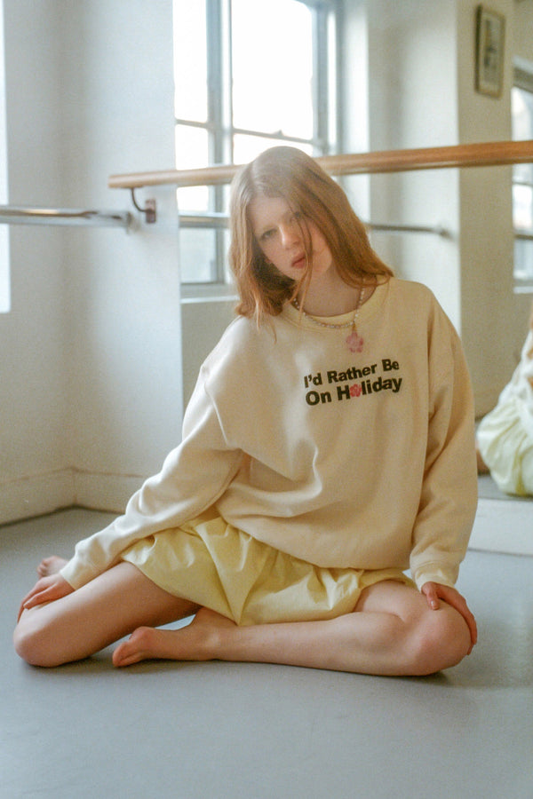 Rather Be Crew Neck Jumper - Butter