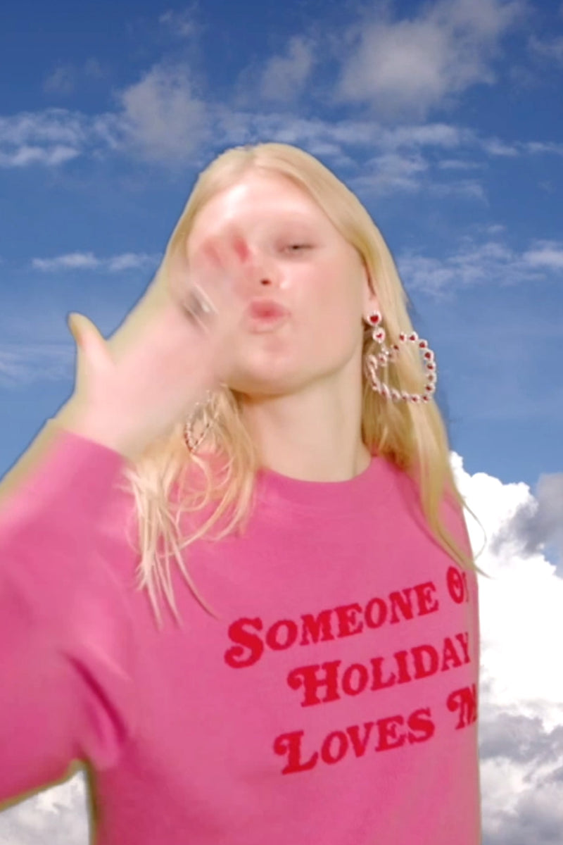 Someone On Holiday Unisex Sweater - Pink