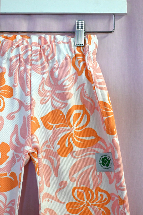Hibiscus Dolphin Kid Pants - Pink