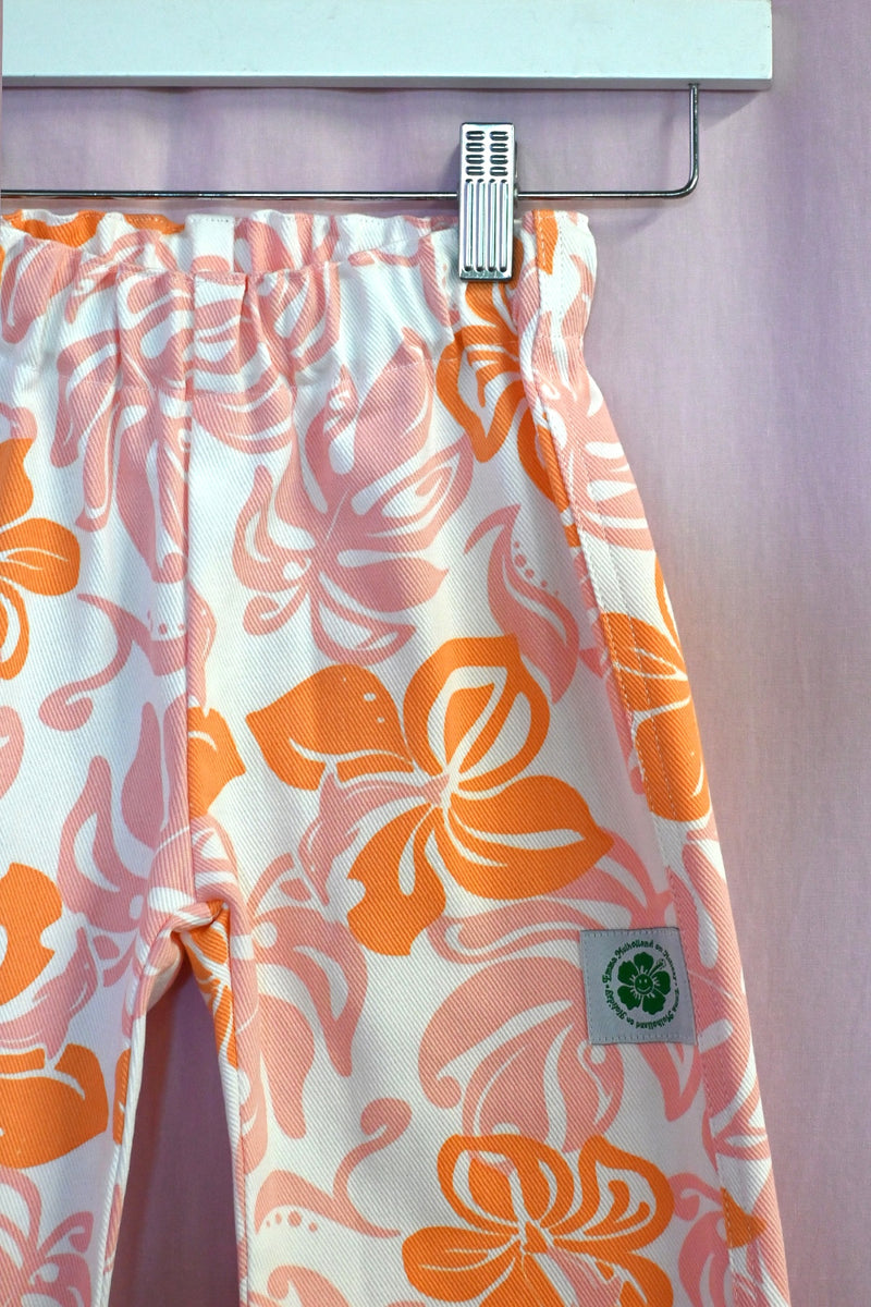 Hibiscus Dolphin Kid Pants - Pink