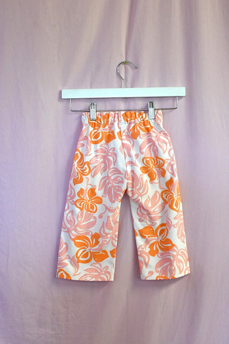 Hibiscus Dolphin Kid Pants - Pink