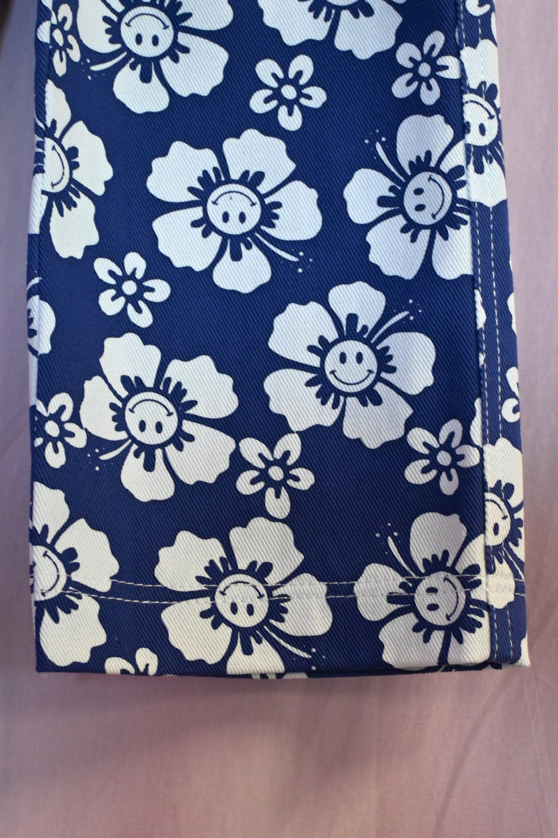 Happy Hibiscus Kid Pants - Blue