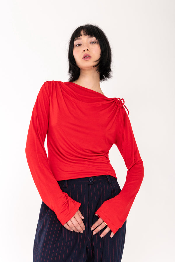 Anastasia L/S Top - Red