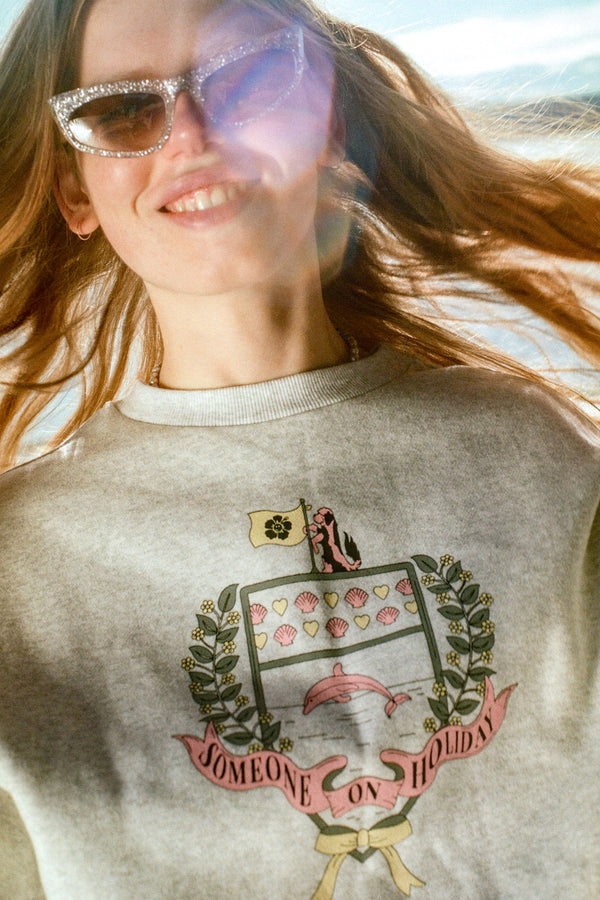 Coat of Arms Crew Neck - Grey Marle