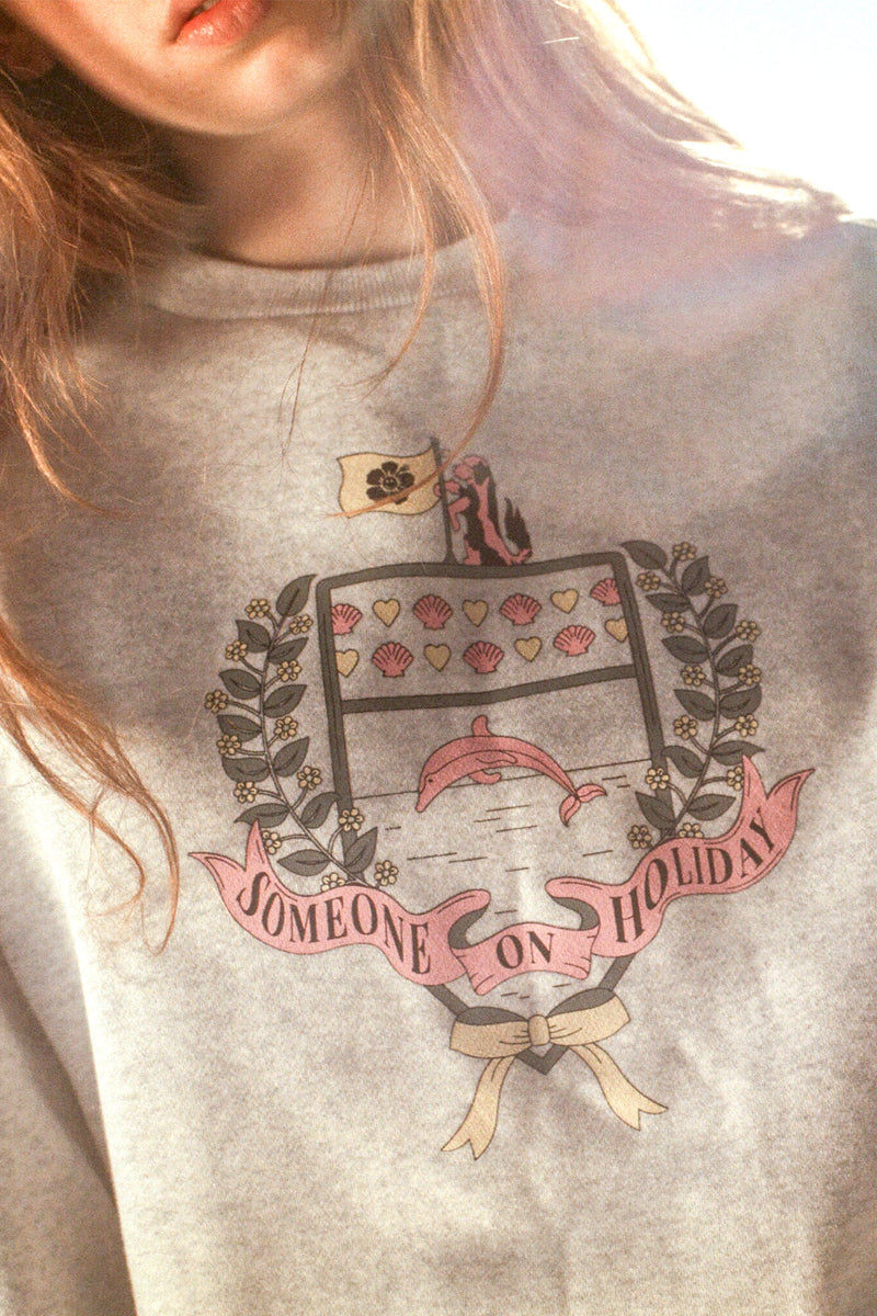 Coat of Arms Crew Neck - Grey Marle