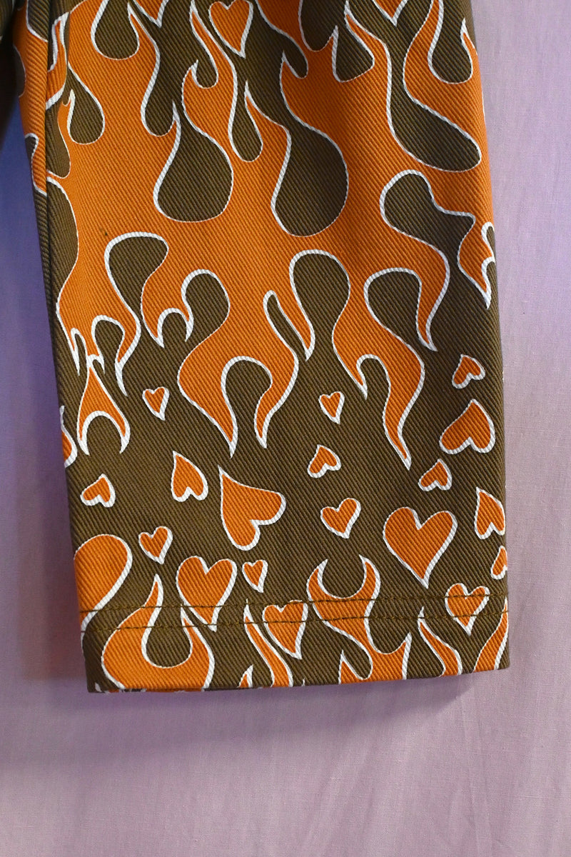 Flame Kid Pants - Orange/Black