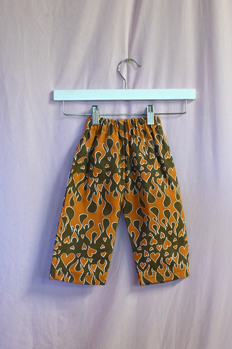Flame Kid Pants - Orange/Black