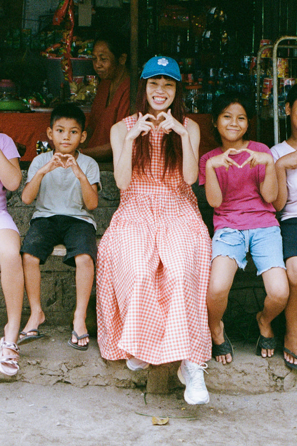 Forever Yours Midi Dress - Gingham Red