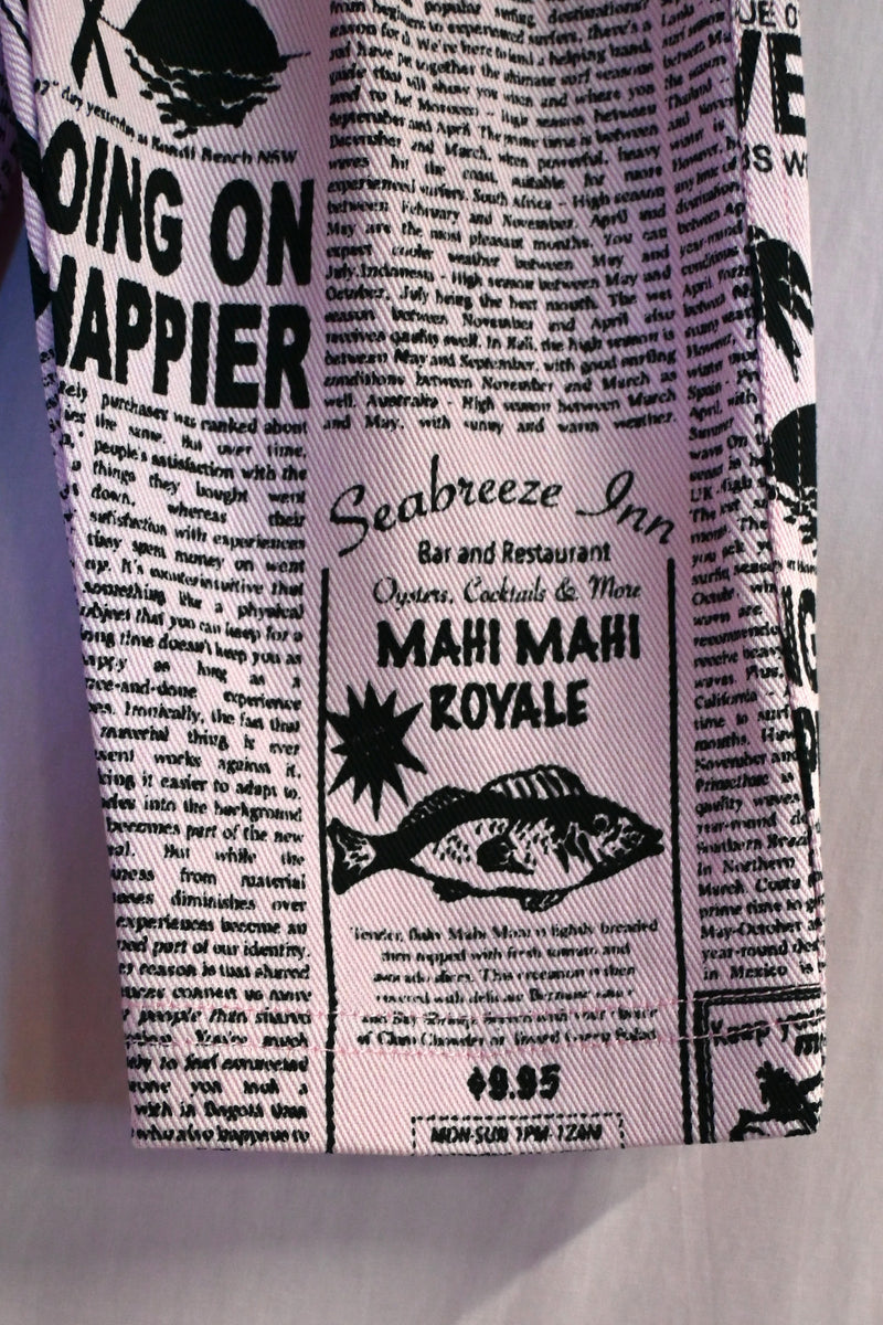 Good News Kid pant on a pink background 