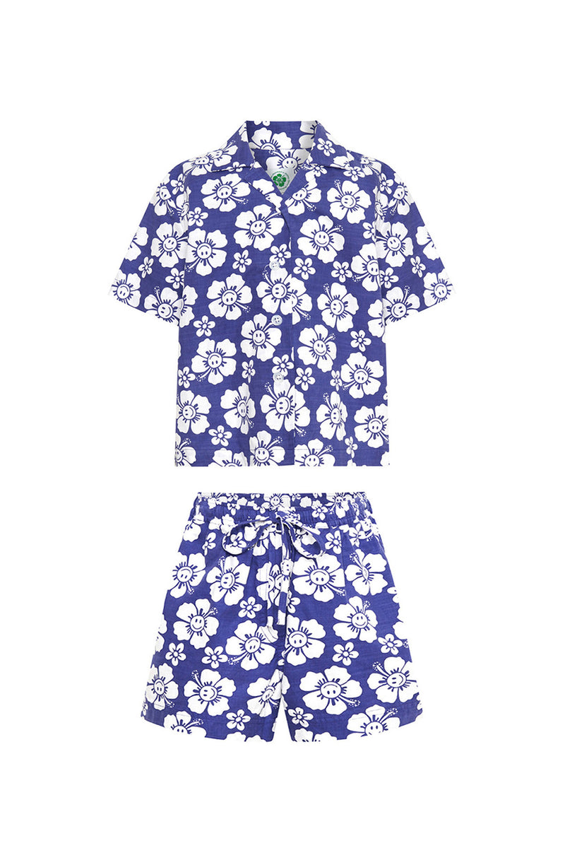 Happy Hibiscus Resort Set - Blue/White