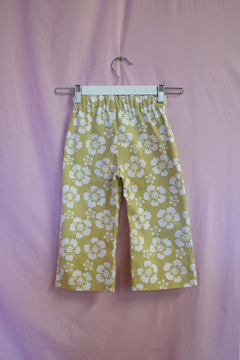 Happy Hibiscus Kid Pants - Sand